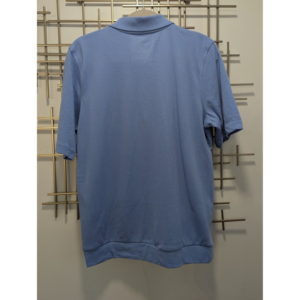 Blair Short Sleeve Butter Soft Polo Shirt‎ Light Blue Pin Tuck Women's Size L - Picture 2 of 9